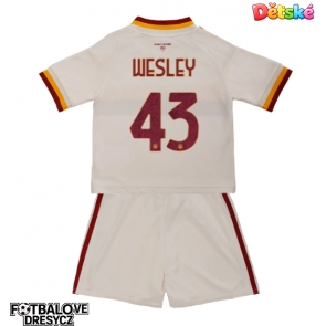 AS Roma Wesley Franca #43 Dětské Venkovní dres komplet 2026-27 Krátký Rukáv (+ trenýrky)